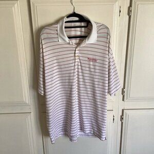 NIKE GOLF Firestone Country Club Polo Red White Stripes Men’s XL